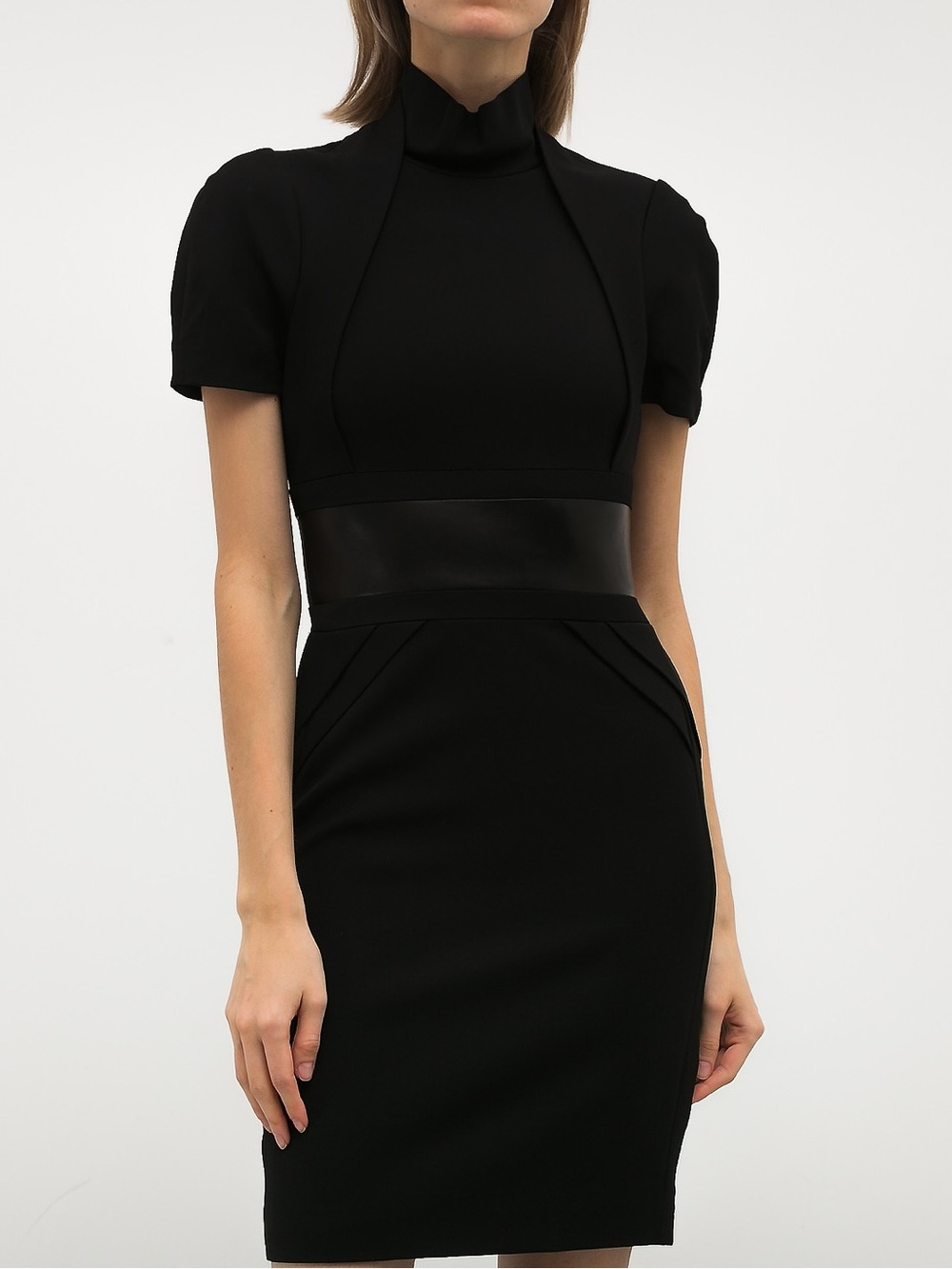 Gucci Black Leather Trim Midi Dress | Made in Italy | Like New ✨